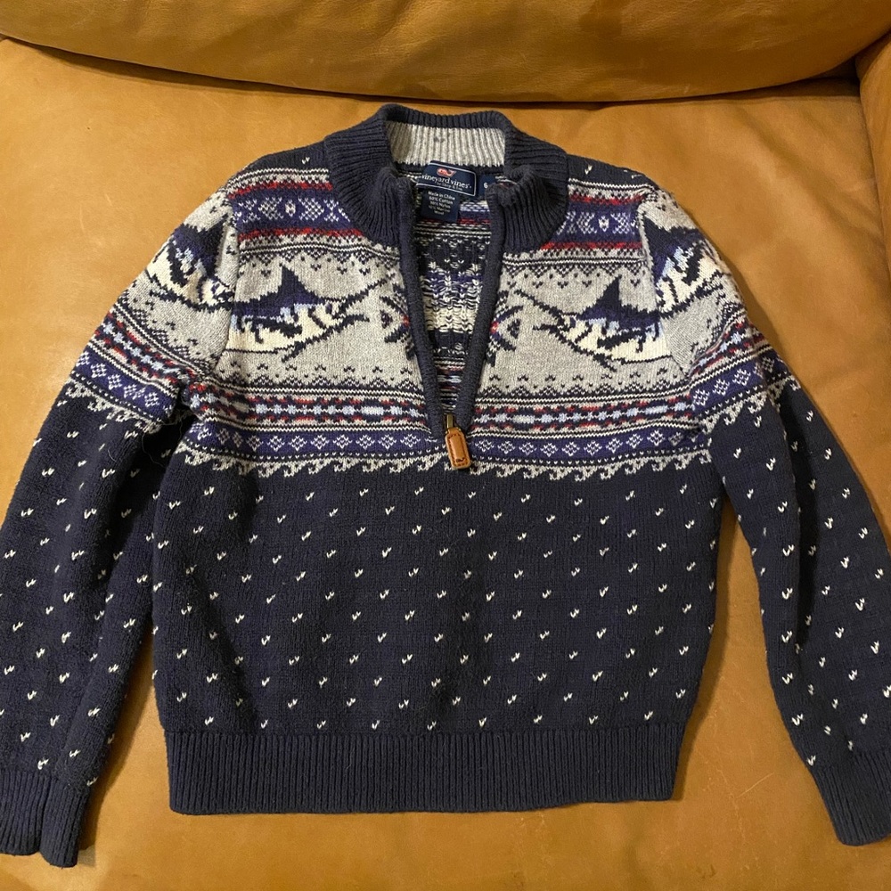 Vineyard vines marlin fair isle sweater - shrunken 6 now 4-5T🤦🏻‍♀️
